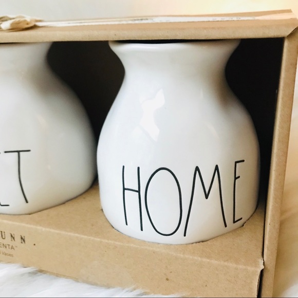 NWT Rae Dunn HOME SWEET HOME Bud Vases Jar Set - Picture 4 of 5